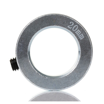 RS PRO Shaft Collar One Piece Set Screw, Bore 20mm, OD 32mm, W 14mm, Steel