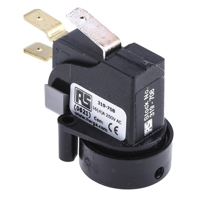 RS PRO 6871 Series Momentary Air Switch, 250mm Fly Lead, Surface Mounted
