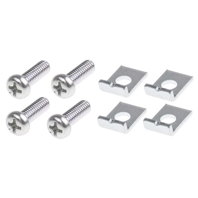 RS PRO Aluminium Gear Rack Rail Fixing Kit, 11.4mm Long