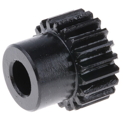 RS PRO Steel 20 Teeth Spur Gear, 1 Module, 8mm Bore Diam, 20mm Pitch Diam, 16mm Hub Diam