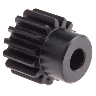 RS PRO Steel 15 Teeth Spur Gear, 1.5 Module, 8mm Bore Diam, 22.5mm Pitch Diam, 18mm Hub Diam