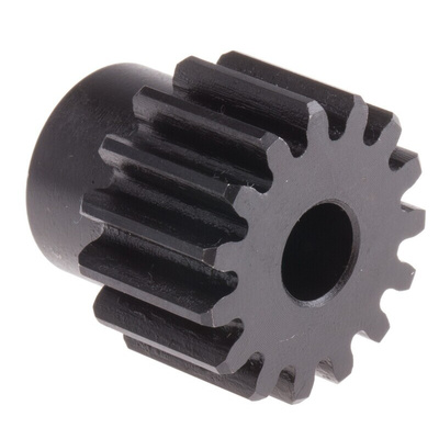 RS PRO Steel 15 Teeth Spur Gear, 1.5 Module, 8mm Bore Diam, 22.5mm Pitch Diam, 18mm Hub Diam