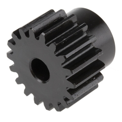 RS PRO Steel 18 Teeth Spur Gear, 1.5 Module, 8mm Bore Diam, 27mm Pitch Diam, 22mm Hub Diam