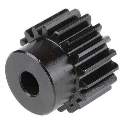 RS PRO Steel 18 Teeth Spur Gear, 1.5 Module, 8mm Bore Diam, 27mm Pitch Diam, 22mm Hub Diam