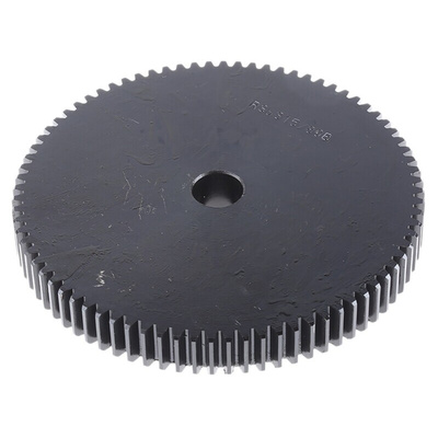 RS PRO Steel 80 Teeth Spur Gear, 1.5 Module, 15mm Bore Diam, 120mm Pitch Diam, 60mm Hub Diam