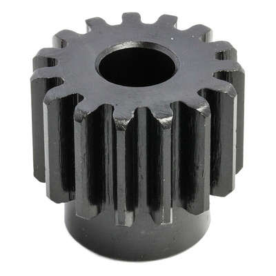 RS PRO Steel 15 Teeth Spur Gear, 2 Module, 12mm Bore Diam, 30mm Pitch Diam, 24mm Hub Diam