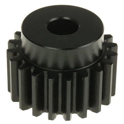 RS PRO Steel 20 Teeth Spur Gear, 2 Module, 12mm Bore Diam, 40mm Pitch Diam, 32mm Hub Diam
