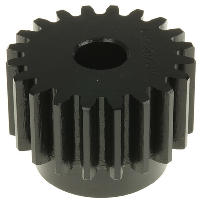 RS PRO Steel 20 Teeth Spur Gear, 2 Module, 12mm Bore Diam, 40mm Pitch Diam, 32mm Hub Diam