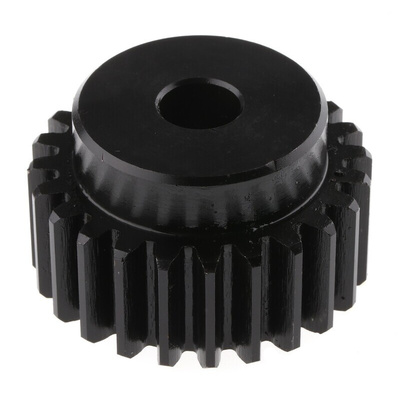RS PRO Steel 24 Teeth Spur Gear, 2 Module, 12mm Bore Diam, 48mm Pitch Diam, 38mm Hub Diam