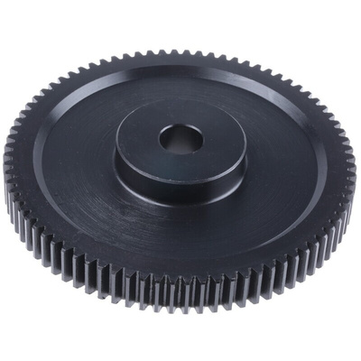 RS PRO Steel 80 Teeth Spur Gear, 2 Module, 20mm Bore Diam, 160mm Pitch Diam, 60mm Hub Diam