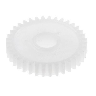 RS PRO POM 36 Teeth Spur Gear, 0.5 Module, 5mm Bore Diam, 18mm Pitch Diam, 10mm Hub Diam