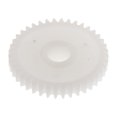RS PRO POM 40 Teeth Spur Gear, 0.5 Module, 5mm Bore Diam, 20mm Pitch Diam, 12mm Hub Diam