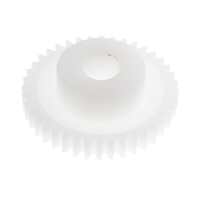 RS PRO POM 40 Teeth Spur Gear, 0.5 Module, 5mm Bore Diam, 20mm Pitch Diam, 12mm Hub Diam