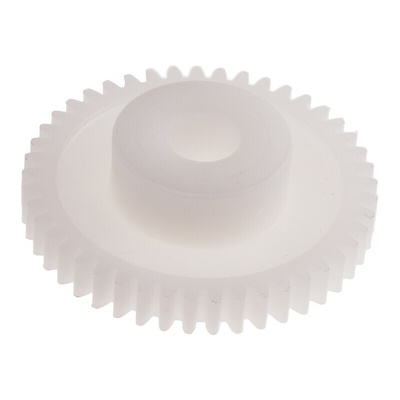 RS PRO POM 45 Teeth Spur Gear, 0.5 Module, 5mm Bore Diam, 22.5mm Pitch Diam, 12mm Hub Diam