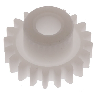 RS PRO POM 20 Teeth Spur Gear, 0.8 Module, 5mm Bore Diam, 16mm Pitch Diam, 10mm Hub Diam