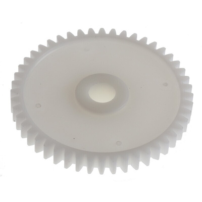 RS PRO POM 48 Teeth Spur Gear, 0.8 Module, 6mm Bore Diam, 38.4mm Pitch Diam, 14.5mm Hub Diam