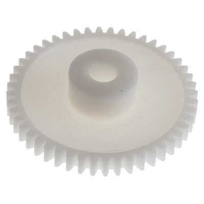 RS PRO POM 48 Teeth Spur Gear, 0.8 Module, 6mm Bore Diam, 38.4mm Pitch Diam, 14.5mm Hub Diam