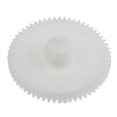 RS PRO POM 60 Teeth Spur Gear, 0.8 Module, 6mm Bore Diam, 48mm Pitch Diam, 14.5mm Hub Diam