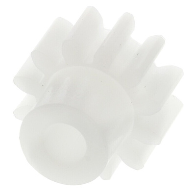 RS PRO POM 12 Teeth Spur Gear, 1 Module, 4mm Bore Diam, 12mm Pitch Diam, 8mm Hub Diam