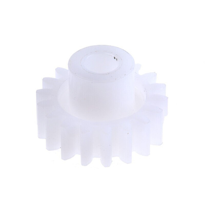 RS PRO POM 18 Teeth Spur Gear, 1 Module, 5mm Bore Diam, 18mm Pitch Diam, 10mm Hub Diam