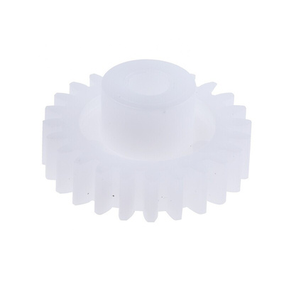 RS PRO POM 24 Teeth Spur Gear, 1 Module, 5mm Bore Diam, 24mm Pitch Diam, 11.7mm Hub Diam