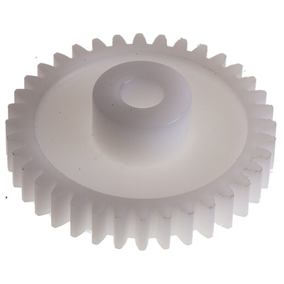 RS PRO POM 36 Teeth Spur Gear, 1 Module, 6mm Bore Diam, 36mm Pitch Diam, 14mm Hub Diam