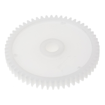 RS PRO POM 56 Teeth Spur Gear, 1 Module, 8mm Bore Diam, 56mm Pitch Diam, 18mm Hub Diam
