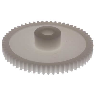 RS PRO POM 60 Teeth Spur Gear, 1 Module, 8mm Bore Diam, 60mm Pitch Diam, 18mm Hub Diam