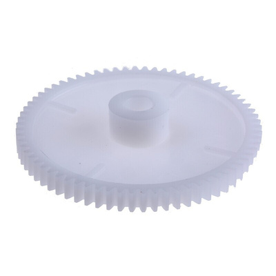 RS PRO POM 70 Teeth Spur Gear, 1 Module, 8mm Bore Diam, 70mm Pitch Diam, 18mm Hub Diam