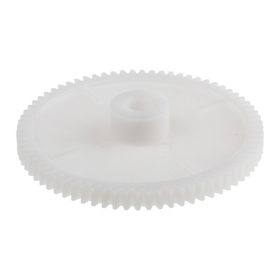 RS PRO POM 72 Teeth Spur Gear, 1 Module, 8mm Bore Diam, 72mm Pitch Diam, 18mm Hub Diam