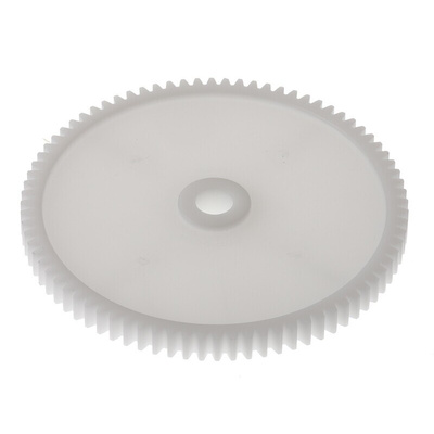 RS PRO POM 80 Teeth Spur Gear, 1 Module, 8mm Bore Diam, 80mm Pitch Diam, 18mm Hub Diam