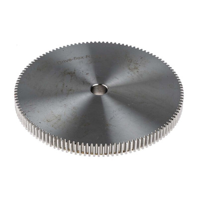 RS PRO Stainless Steel 120 Teeth Spur Gear, 1 Module, 12mm Bore Diam, 120mm Pitch Diam, 60mm Hub Diam