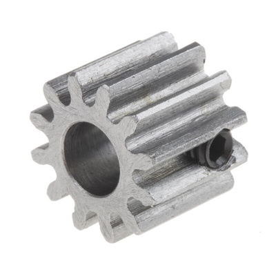 RS PRO Steel 12 Teeth Spur Gear, 1 Module, 6mm Bore Diam, 12mm Pitch Diam, 14mm Hub Diam