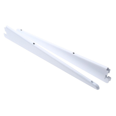RS PRO Steel White Modular Shelving Wall Mount Bracket x 370mm