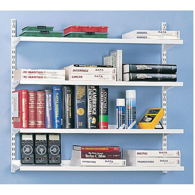RS PRO Steel White Modular Shelving Wall Mount Shelf, 1000mm x 370mm