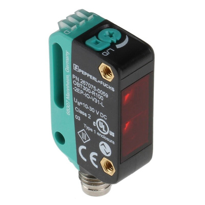 Pepperl + Fuchs Background Suppression Photoelectric Sensor, Block Sensor, 7 mm → 300 mm Detection Range IO-LINK