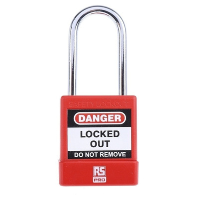 RS PRO 1 Lock 5mm Shackle Steel Safety Lockout