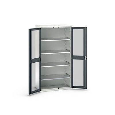 Bott 2 Door Steel  Lockable Floor Standing Cupboard, 2000 x 1050 x 550mm