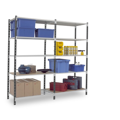Manorga Steel Dark Grey, Light Grey Storage Racking, 1250mm x 1200mm x 1250mm