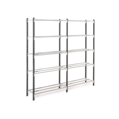 Manorga Steel Dark Grey, Light Grey Storage Racking, 2000mm, 1250mm x 1200mm x 1250mm