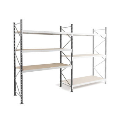 Manorga Steel Dark Grey, Light Grey Storage Racking, 2000mm, 3000mm x 100mm x 800mm