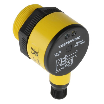 Banner Diffuse Photoelectric Sensor, Barrel Sensor, 400 mm Detection Range