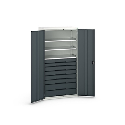 Bott 2 Door Sheet Steel  Lockable Floor Standing Cupboard, 1050 x 550 x 2000mm