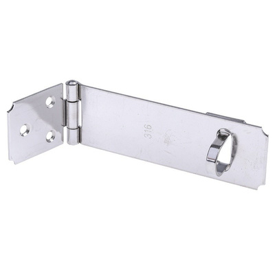 RS PRO Stainless Steel Stainless Steel Hasp & Staple, 114 x 36mm