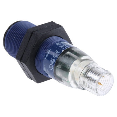 Telemecanique Sensors Retroreflective Photoelectric Sensor, Barrel Sensor, 4 m Detection Range