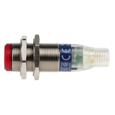 Telemecanique Sensors Retroreflective Photoelectric Sensor, Barrel Sensor, 2 m Detection Range