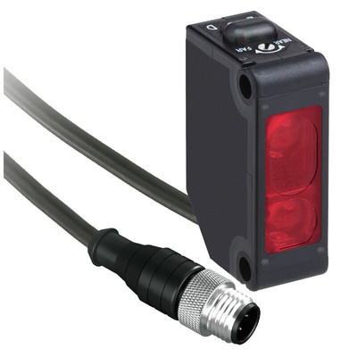 Telemecanique Sensors Retroreflective Photoelectric Sensor, Block Sensor, 1 m Detection Range