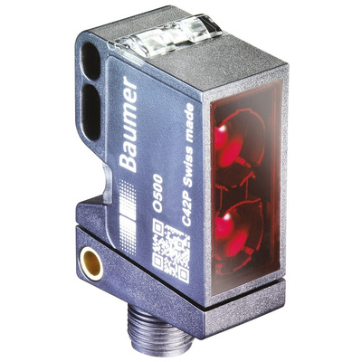 Baumer Background Suppression Photoelectric Sensor, Block Sensor, 30 mm → 400 mm Detection Range