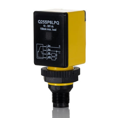 Banner Retroreflective Photoelectric Sensor, Block Sensor, 2 m Detection Range