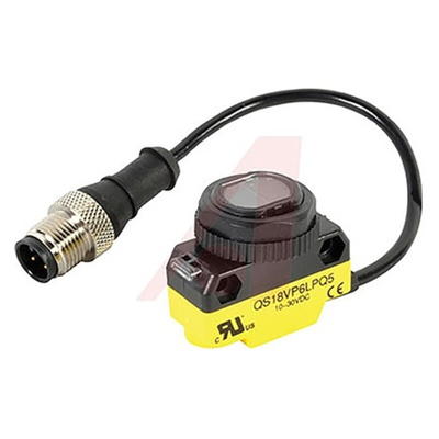 Banner Retroreflective Photoelectric Sensor, Barrel Sensor, 3.5 m Detection Range